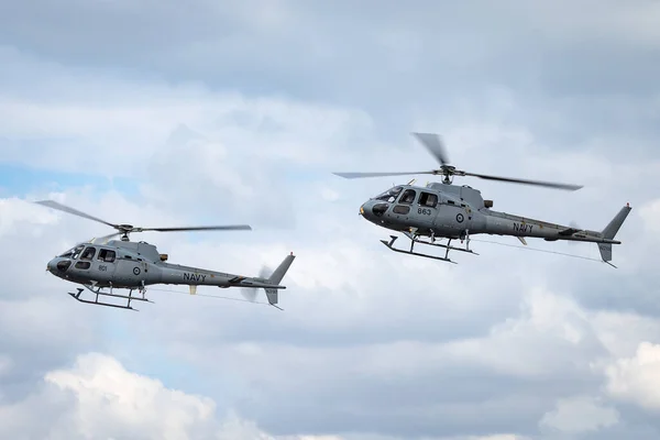 Avalon Australien Februar 2015 Royal Australian Navy Aerospatiale 350B Helicopters — Stockfoto