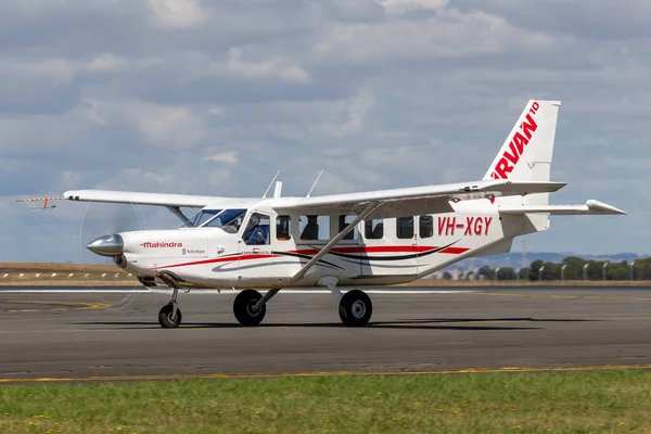 Avalon, Avustralya - 27 Şubat 2015: Mahindra Havacılık (Gippsland Havacılık) GA10 Airvan VH-XGY tek motorlu hizmet aracı.