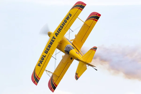 Avalon Ausztrália Február 2015 Ausztrál Pilóta Paul Bennet Repül Wolf — Stock Fotó