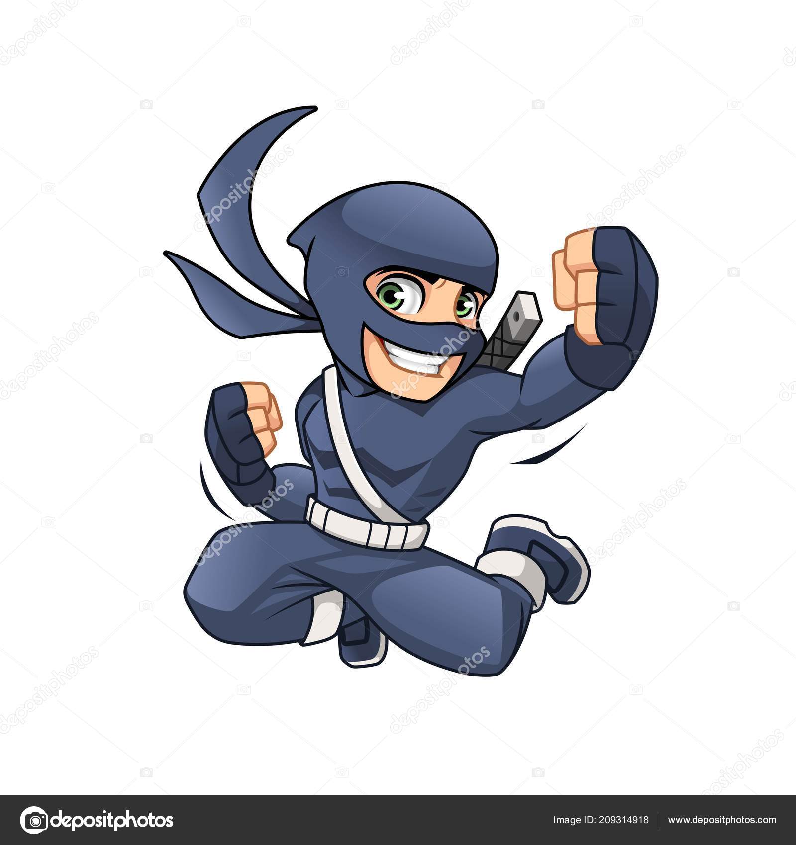 desenho animado preto ninja salto e corrida define ação com seis ações  diferentes 3381492 Vetor no Vecteezy