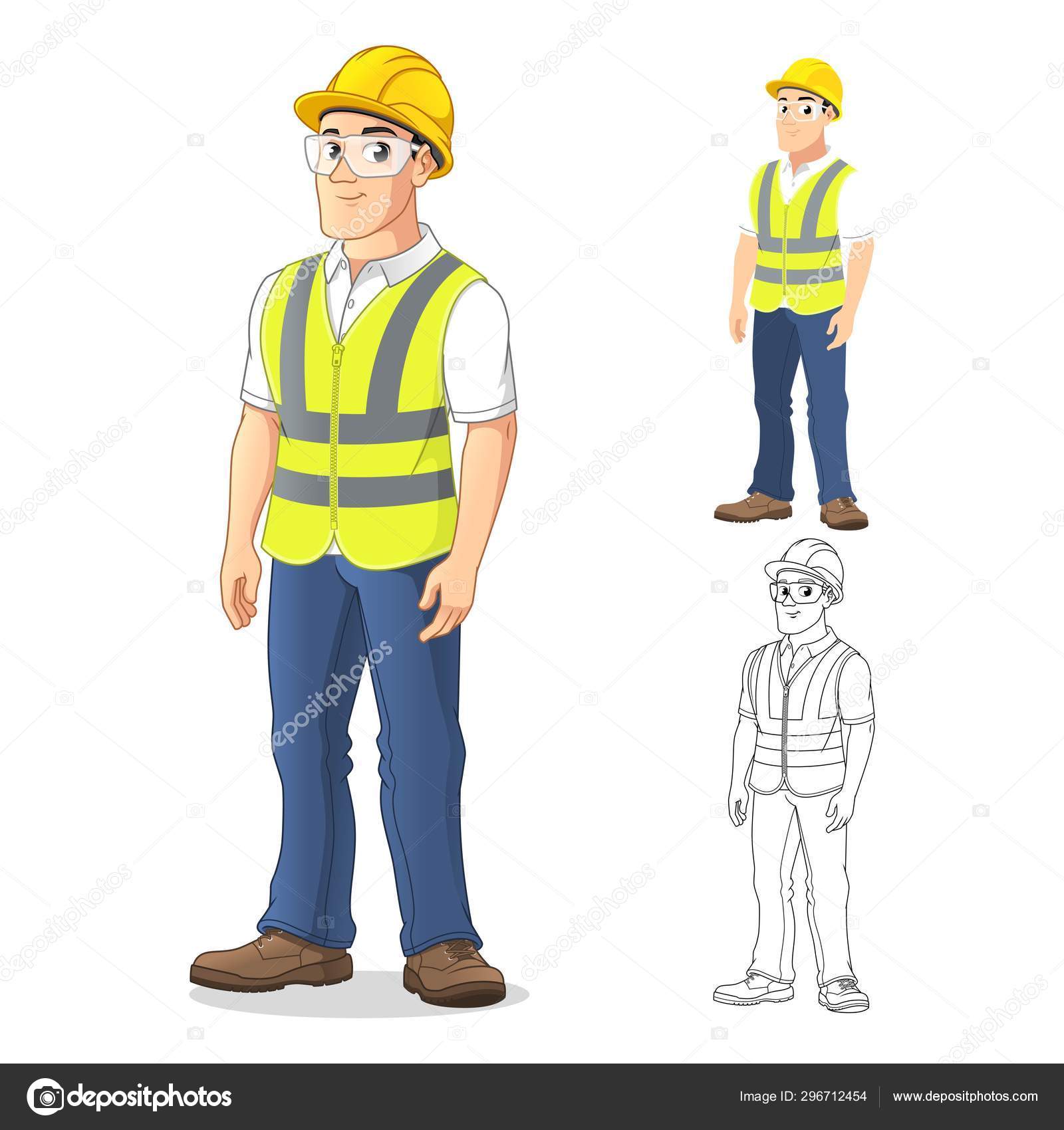 Man Safety Gear Standing Straight His Arms His Side Cartoon Stock Vector Image by ©ridjam #296712454 Man Safety Gear Standing Straight His Arms His Side Cartoon Stock Vector Image by ©ridjam #296712454