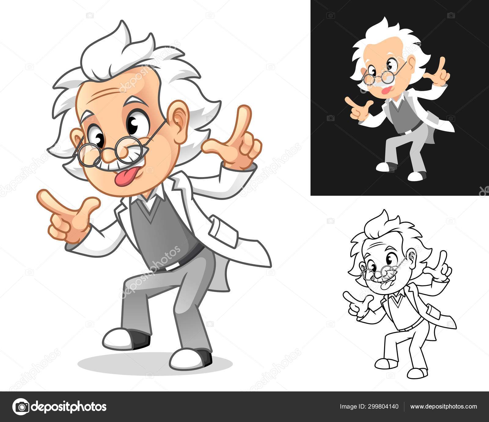 Crazy Old Man Professor Glasses Sticking Tongue Out Gesturing Loser Stock  Vector Image by ©ridjam #299804140