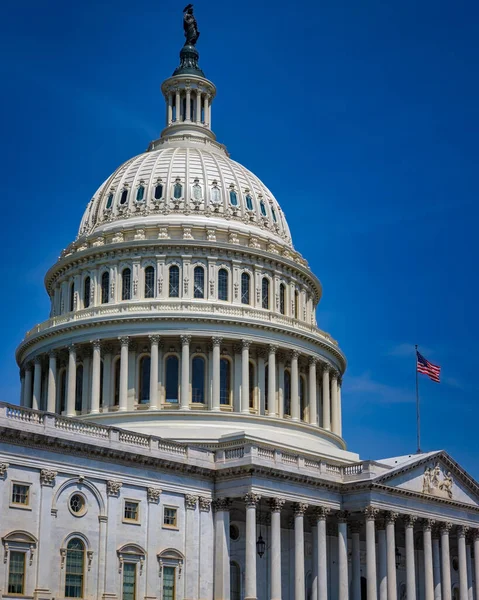 Egyesült Államok Fővárosának Épülete Washington Ben Egy Nyári Napon — Stock Fotó