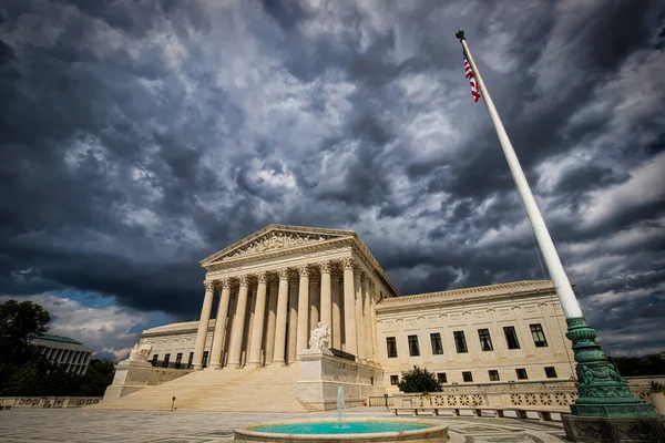 Frente Del Edificio Corte Suprema Estados Unidos Washington — Foto de Stock