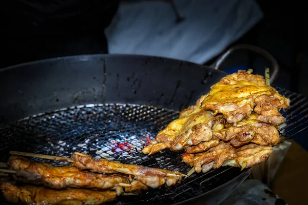 Brochetas Pollo Listas Para Comer Festival Yokosuka Japón —  Fotos de Stock