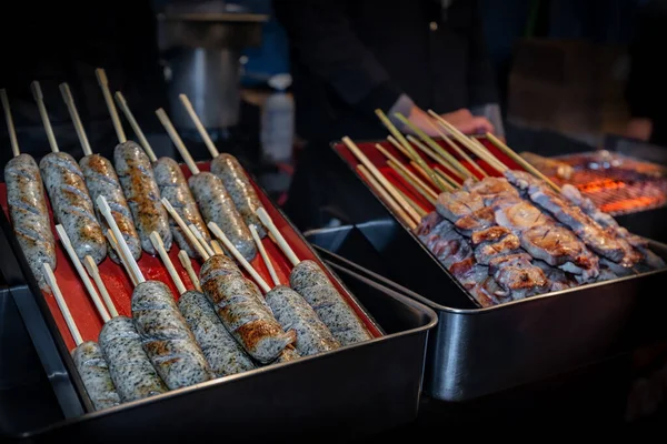 Párky Klobáse Festivalu Japonském Yokosuce — Stock fotografie