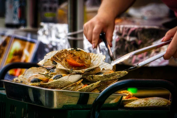 Een Lokale Delicatesse Wordt Bereid Een Festival Shimoda Japan — Stockfoto