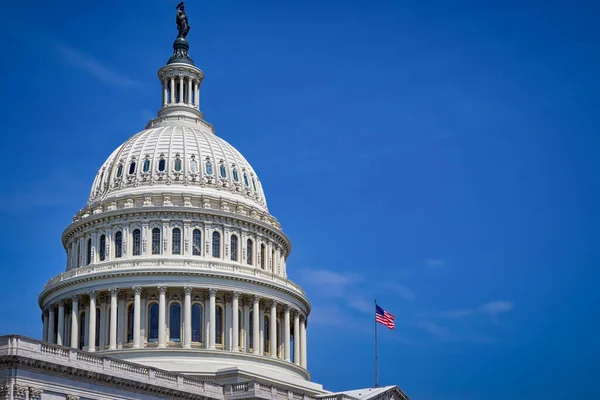 Egyesült Államok Fővárosának Épülete Washington Ben Egy Nyári Napon — Stock Fotó