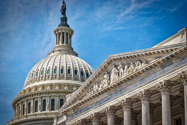 Egyesült Államok Fővárosának Épülete Washington Ben Egy Nyári Napon — Stock Fotó