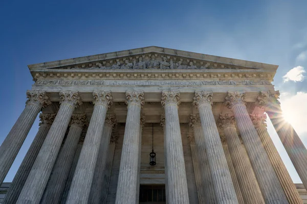 Dia Verão Frente Supremo Tribunal Edifício Dos Eua Washington — Fotografia de Stock