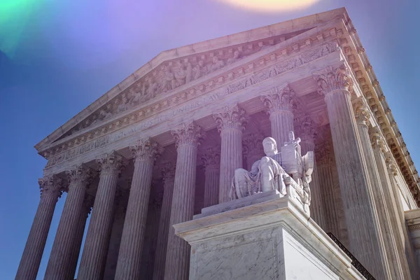 Een Zomerdag Voor Het Supreme Court Building Washington — Stockfoto