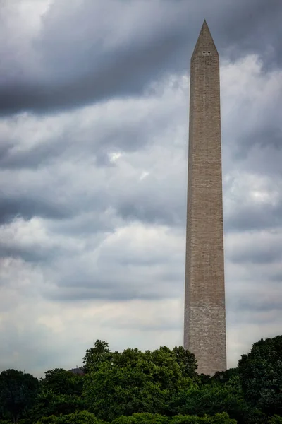 Una Tormenta Verano Prepara Monumento Washington Washington — Foto de Stock