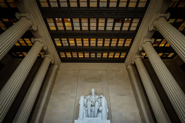 Espaçoso Interior Lincoln Memorial Washington — Fotografia de Stock