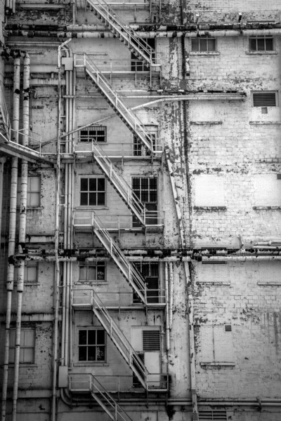 A fire escape on an old building in downtown El Paso, Texas.
