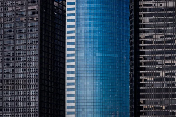 Contraste Entre Tres Estilos Diferentes Edificios Oficinas Ciudad Nueva York —  Fotos de Stock