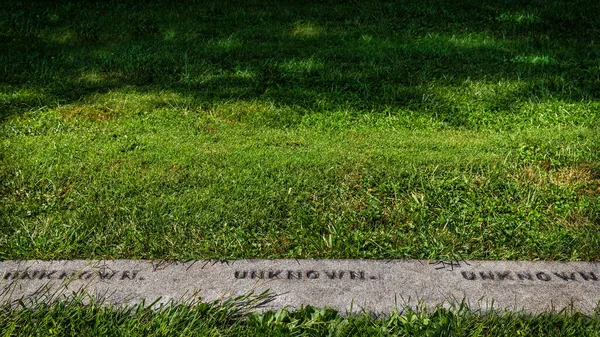 Una Fila Soldados Guerra Civil Unkown Cementerio Nacional Pensilvania —  Fotos de Stock