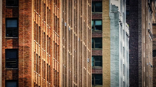 Colorful Durable Old Brick Buildings Downtown Area New York City — Stock Photo, Image