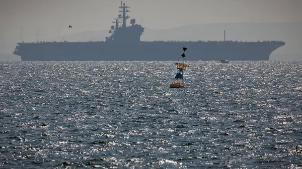 Ett Tankfartyg För Flytande Naturgas Eller Lng Japans Tokyo Bay — Stockfoto