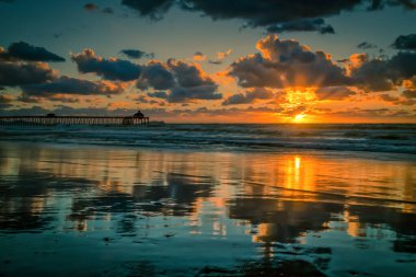 Imperial Beach 'te yakalanmaya değer bir gün batımı daha, CA.
