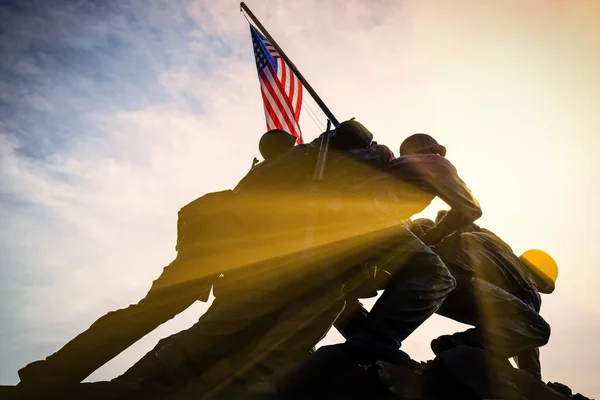 Monumento Marine Corps War Memorial Arlington Virginia — Foto Stock