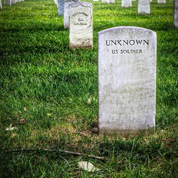 Graves Unknown Soldiers Northern Virginia Cemetery — Stock Photo, Image