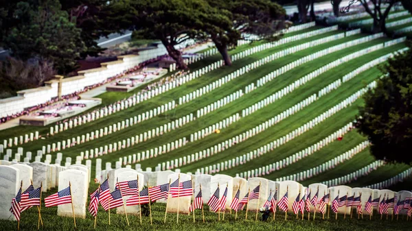 Memorial Day Southern California Cemetery — Stock Photo, Image
