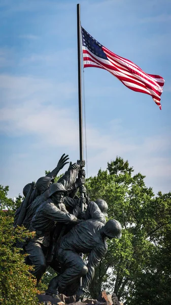 Monumento Marine Corps War Memorial Arlington Virginia — Foto Stock