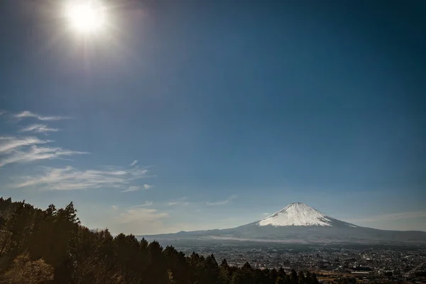 Heuvels Bij Gotemba Japan Met Mount Fuji Achtergrond — Stockfoto