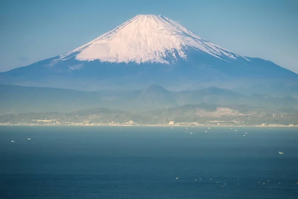 Monte Fuji Visto Outro Lado Baía Sagami Perto Hayama Japão — Fotografia de Stock