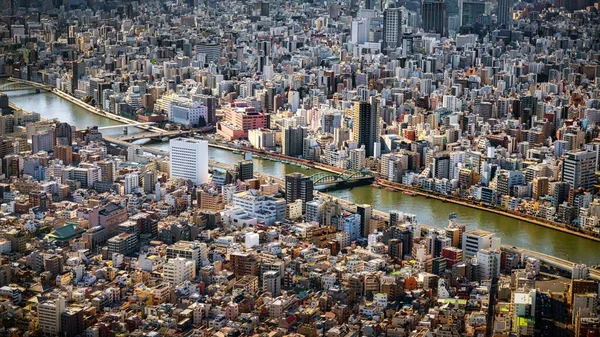 Una Vista Aérea Del Río Sumida Tokio Japón —  Fotos de Stock