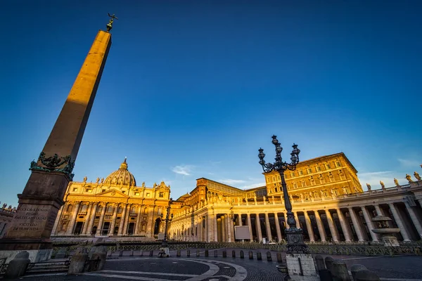 Salida Del Sol Ciudad Del Vaticano Basílica San Pedro — Foto de Stock