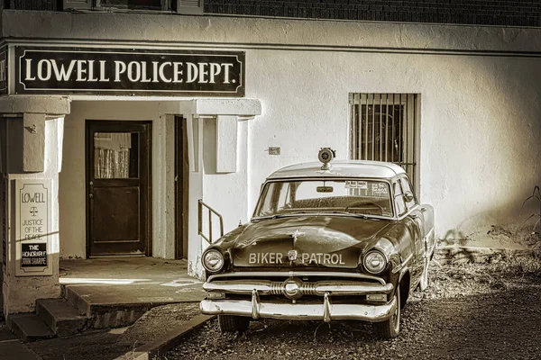 Lowell Arizona Estados Unidos Novembro 2018 Carro Velho Polícia Fica — Fotografia de Stock