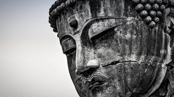 Rostro Daibutsu Gran Buda Kamakura — Foto de Stock