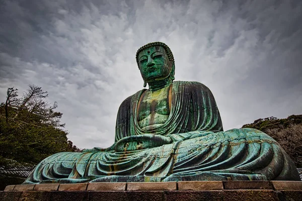 Wolken Achter Daibutsu Grote Boeddha Van Kamakura — Stockfoto