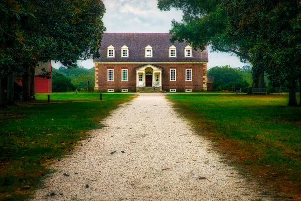 Cesta Vedoucí Gunston Hall Domova Amerického Otce Zakladatele George Masona — Stock fotografie