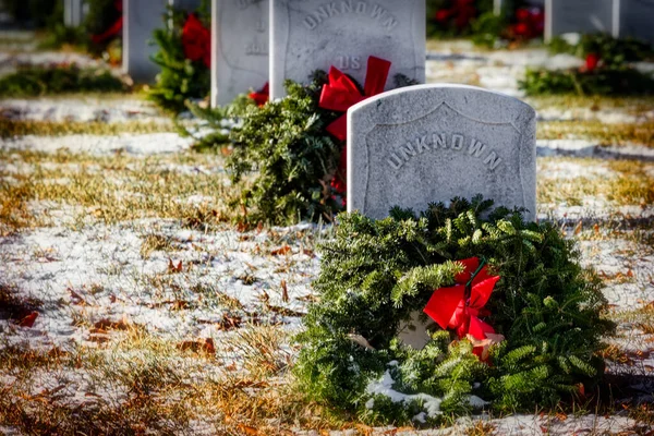 Coronas Tumbas Desconocidos Militares Estadounidenses Cementerio Nacional Norte Virginia —  Fotos de Stock