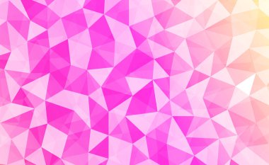 Soyut Üçgen Çokgen kare Arkaplanı. Pembe Modern Duvar Kağıdı. Vektör Geometrik mozaiği.