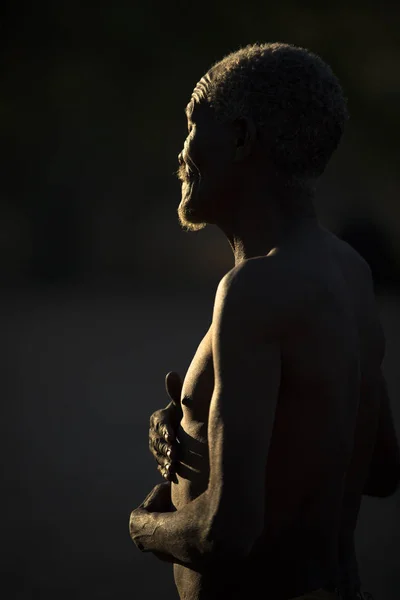 Tsumkwe Buschmanland Namibia Juni 2017 Der Hoansi San Demonstriert Vorbeifahrenden — Stockfoto