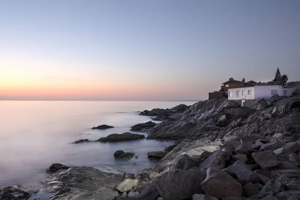 Una Escena Costera Atardecer —  Fotos de Stock