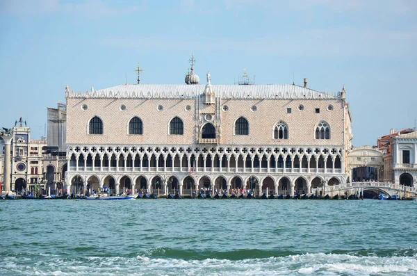 Vue Panoramique Ensoleillée Sur Palazzo Ducale Palais Des Doges Venise — Photo