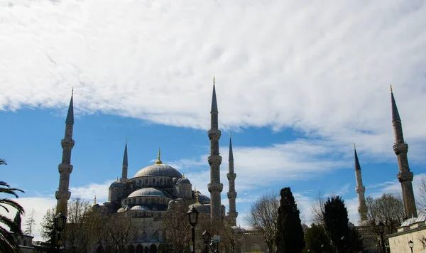 Istambul Turquia 2017 Vista Panorâmica Ensolarada Mesquita Ahmed Sultão Istambul — Fotografia de Stock