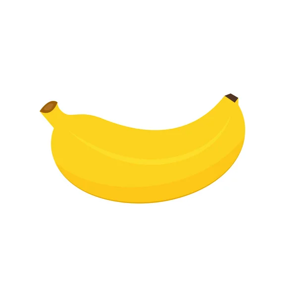 Banana Vettore Cartone Animato Sfondo Bianco — Vettoriale Stock