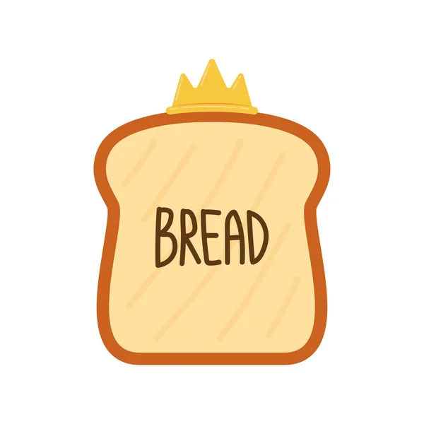 Brood Logo Ontwerp Kroon Brood — Stockvector