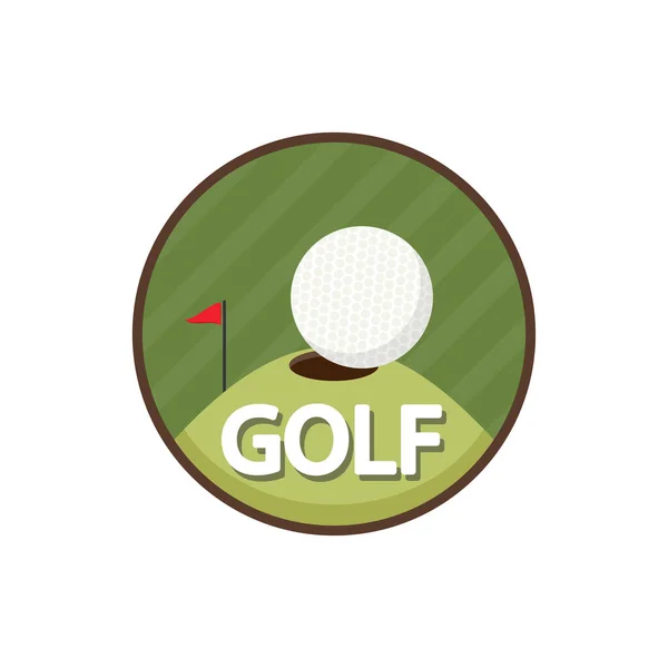 Golf Logo Ontwerp Golf Vector Witte Achtergrond — Stockvector