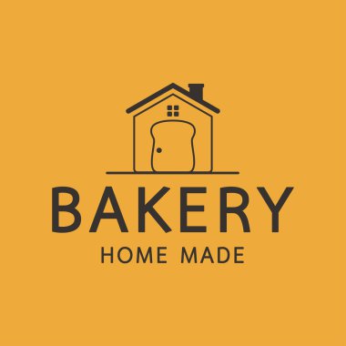Pastane logosu tasarımı. ekmek sembolü. Ev yapımı fırın logosu. 