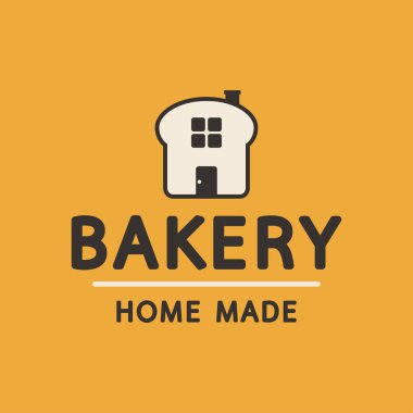 Pastane logosu tasarımı. ekmek sembolü. Ev yapımı fırın logosu. 