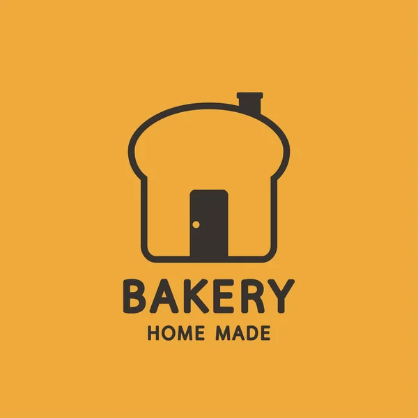 Diseño Del Logotipo Panadería Símbolo Del Pan Panadería Logo Casero — Archivo Imágenes Vectoriales