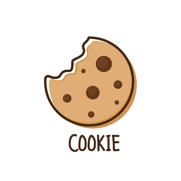 Дизайн Логотипу Cookie Вектор Куки Білому Тлі — стоковий вектор