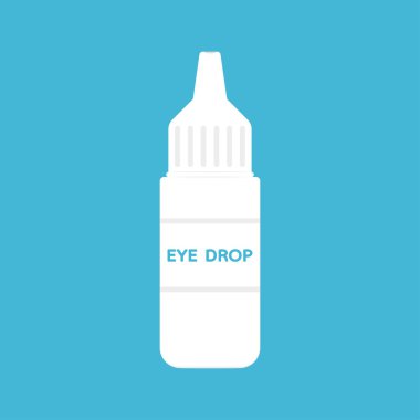 Göz damlası vektörü. Göz damlası çizgi film vektörü.