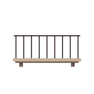 Balkon çizgi film vektörü. Metin için boş alan. Duvar kağıdı. arkaplan.